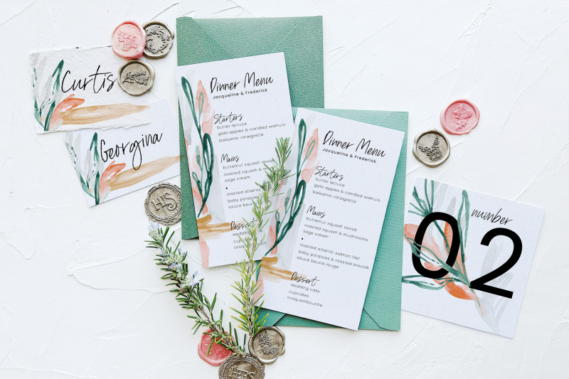 velvet-jade-amp-peach-foliage-wedding-suite