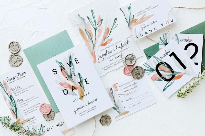 velvet-jade-amp-peach-foliage-wedding-suite