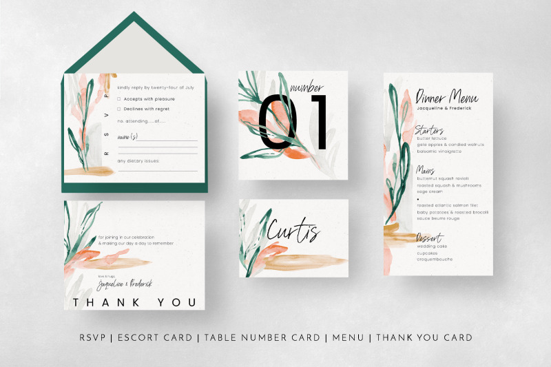 velvet-jade-amp-peach-foliage-wedding-suite