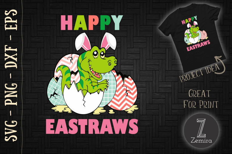 easter-day-t-rex-with-bunny-ears-eggs