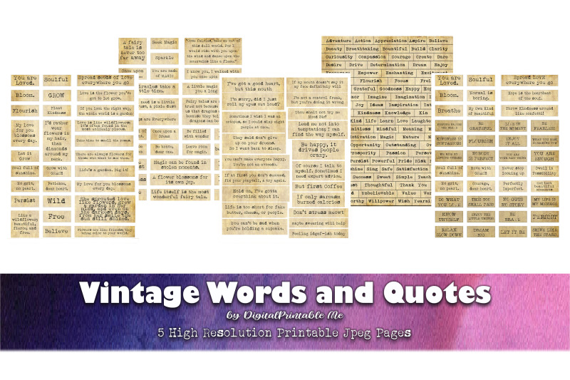 vintage-words-quotes-pack-aged-sayings-type-tea-stained-inspiration-sarcastic-magic-jpeg-printable-junk-journal-kit-ephemera-scrapbook