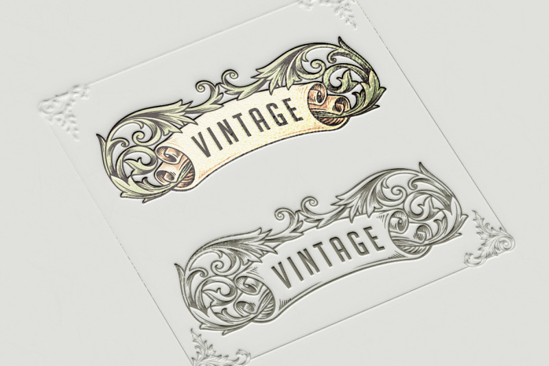 luxury-vintage-ornament-logo-design-illustration