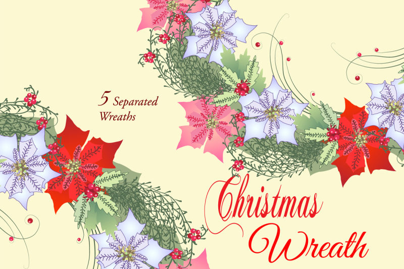 christmas-wreaths-with-poinsettia