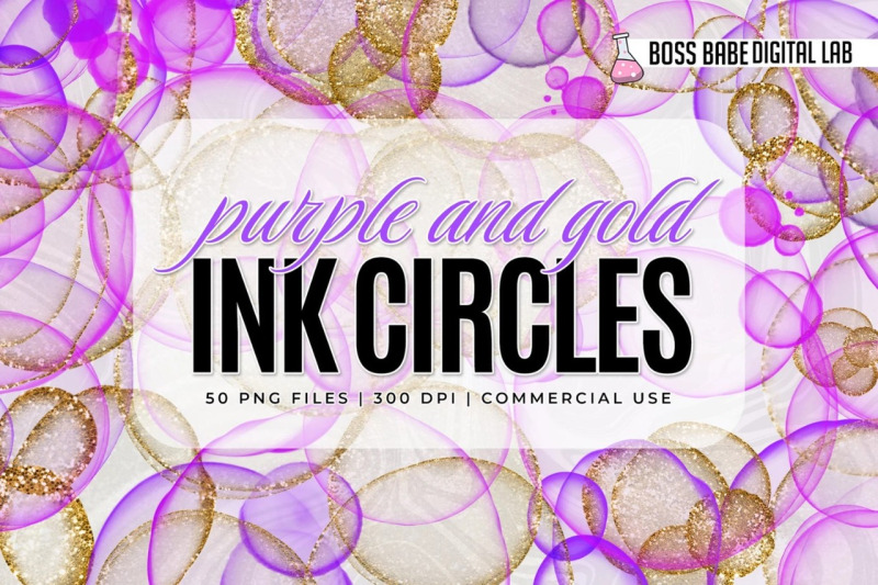 purple-and-gold-ink-circle-overlays