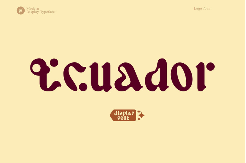 ecuador-modern-retro-typeface