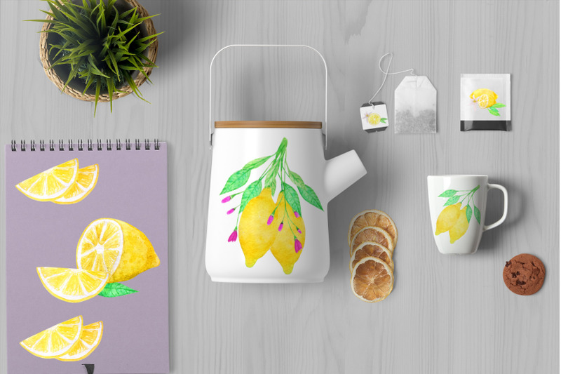 watercolor-lemons-set-clipart-compositions-nbsp