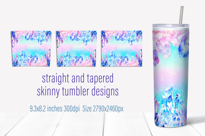 crystal-glitter-tumbler-sublimation-unicorn-20oz-wrap-design