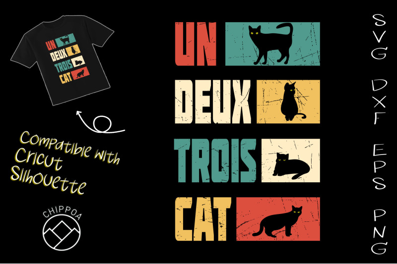 un-deux-trois-cat-vintage-cat-lover