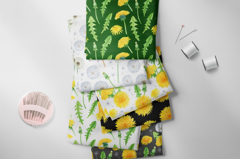 watercolor-spring-dandelion-digital-paper-pack-easter-garden-pattern