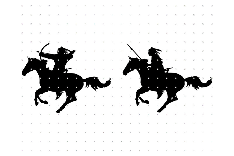 native-american-riding-a-horse-svg