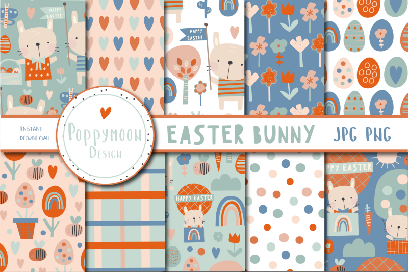 easter-bunny-paper-set