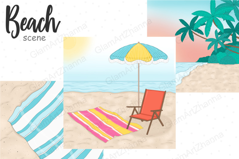 beach-landscape-sandy-seashore-illustration