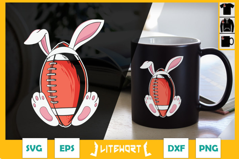 football-bunny-ears-funny-easter