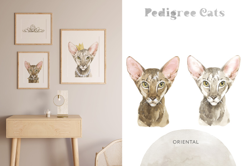 feline-nature-cat-breed-portrait-creator-watercolor-clipart