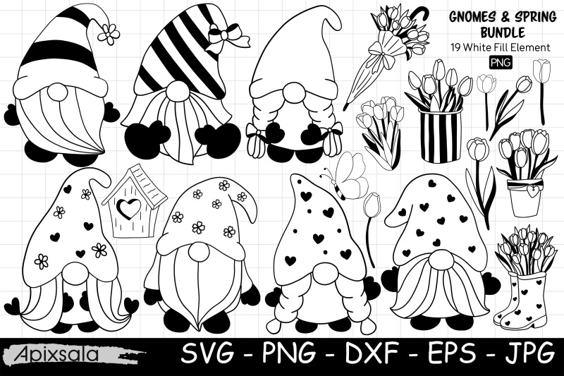 gnome-flower-spring-svg-cut-file-bundle