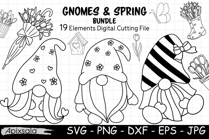 gnome-flower-spring-svg-cut-file-bundle