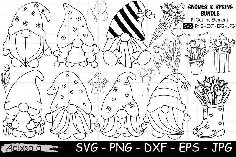 gnome-flower-spring-svg-cut-file-bundle