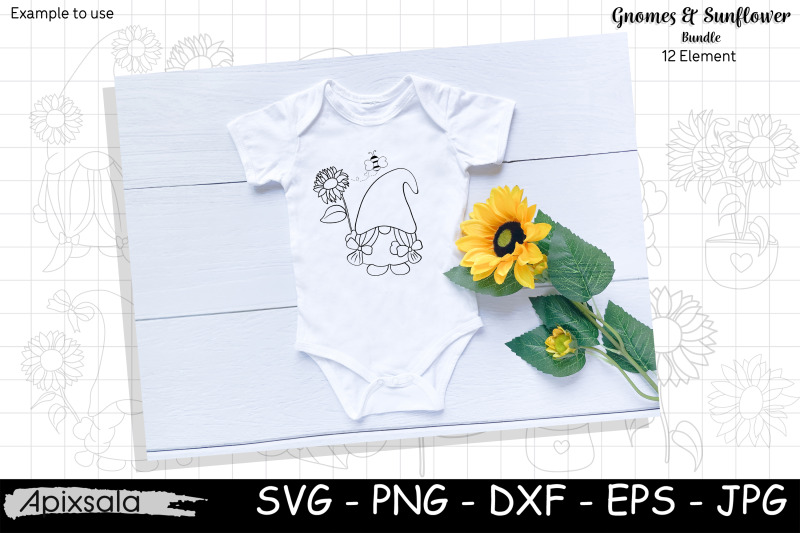 gnome-sunflower-svg-cut-files-digital-stamp