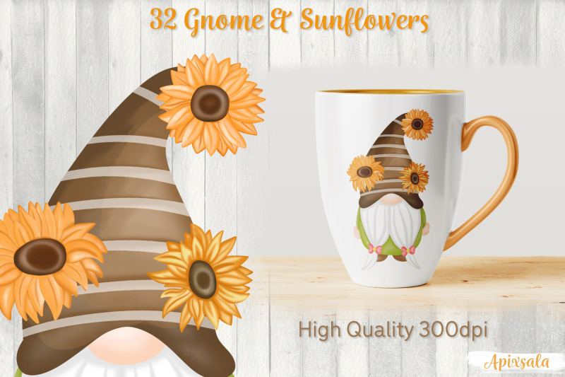 gnome-sunflower-gowatercolor-sublimation