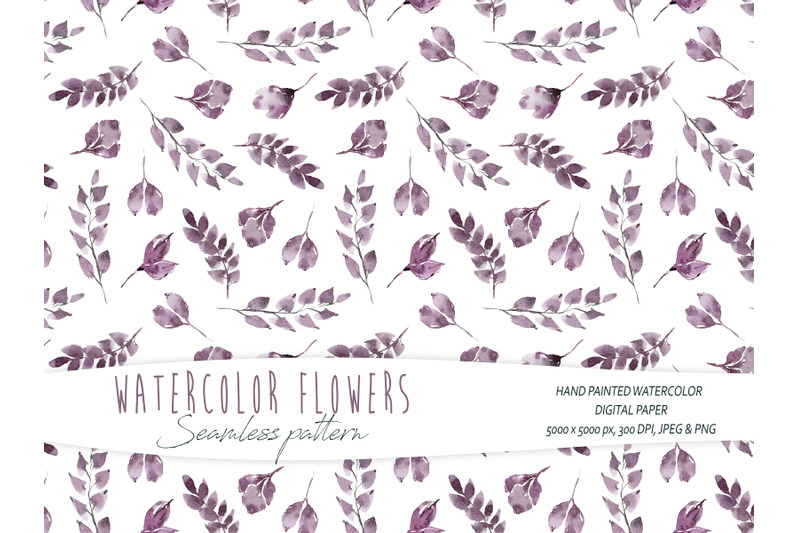 watercolor-simple-floral-seamless-patterns-white-background