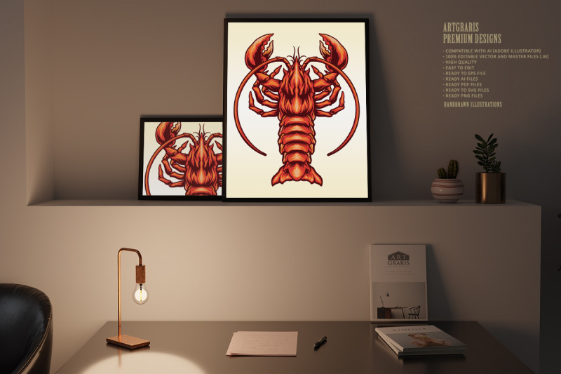 shrimp-lobster-seafood-logo-mascot-illustration