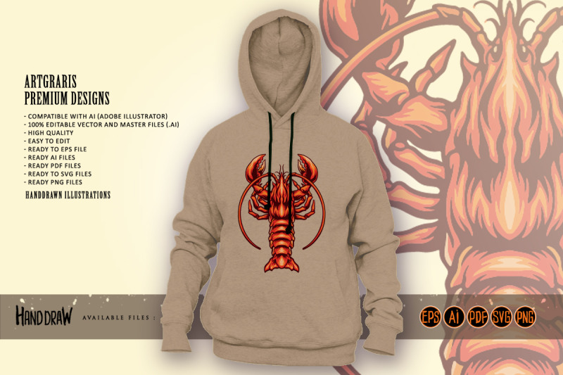 shrimp-lobster-seafood-logo-mascot-illustration