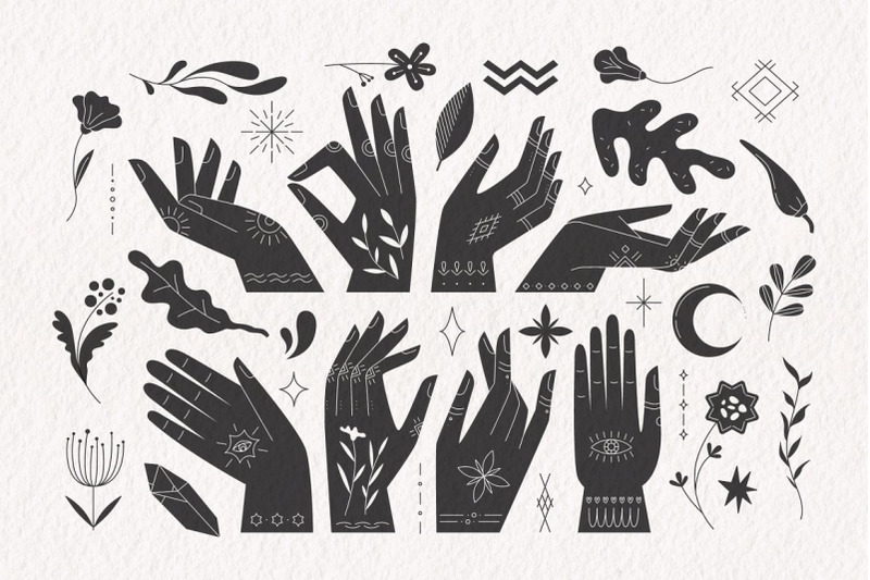 boho-hands-vector-collection