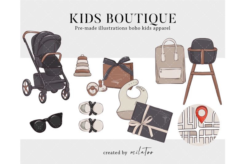 kids-boutique-clipart-neutral-baby-clothes-store-earthy-newborn-essen