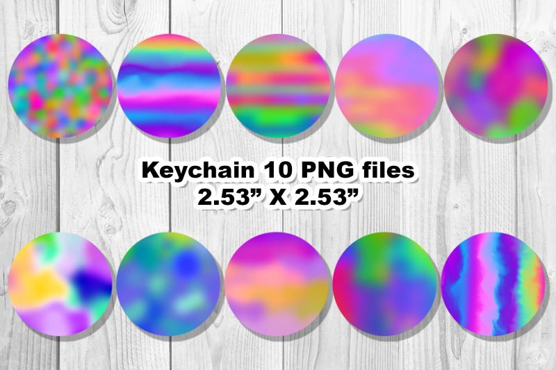 holographic-gradient-keychain-summer-keychain-sublimation
