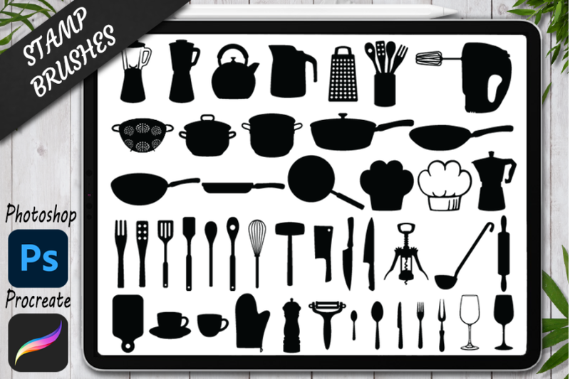 kitchen-stamps-brushes-for-procreate-and-photoshop-kitchen-tools