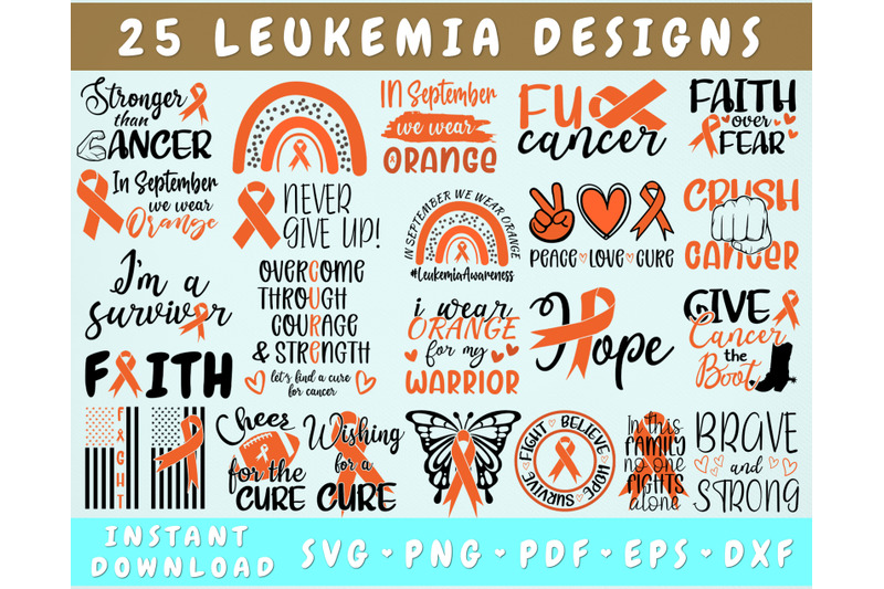 leukemia-awareness-svg-bundle-25-designs-orange-cancer-ribbon-svg