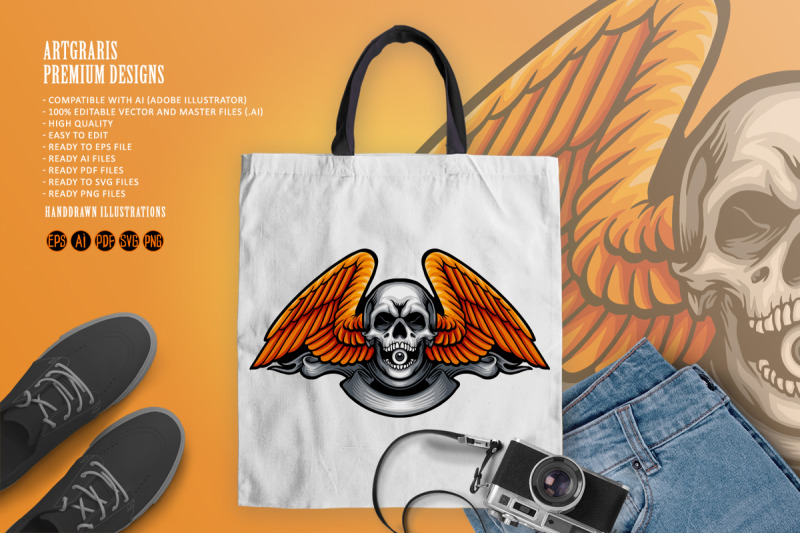 wing-skull-eye-logo-mascot-illustrations