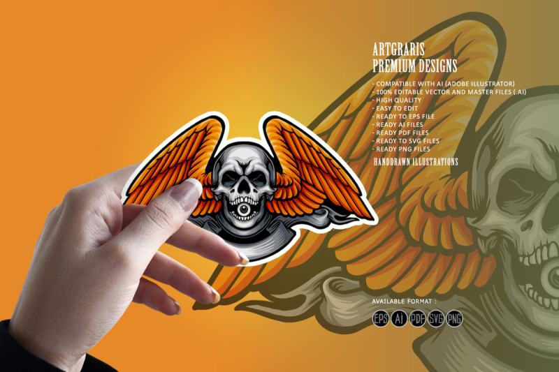 wing-skull-eye-logo-mascot-illustrations