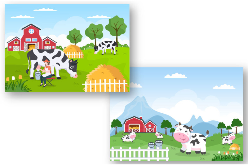 15-dairy-cow-at-the-farmer-flat-illustration