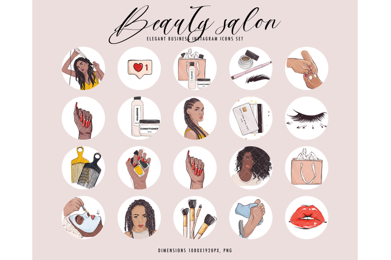 black-girl-clipart-beauty-salon-women-hair-manicure-nails-hair-salon