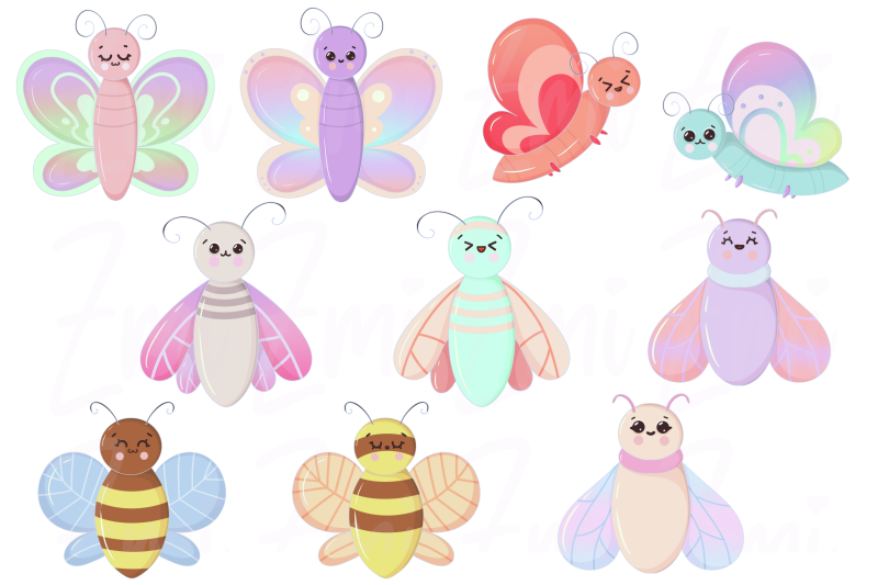 insect-kawaii-clipart-illustration