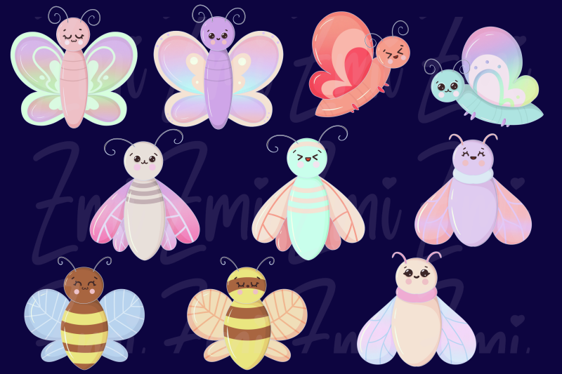 insect-kawaii-clipart-illustration