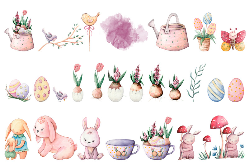 easter-watercolor-clipart-bunny