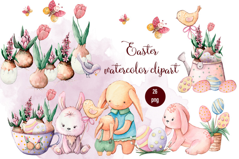 easter-watercolor-clipart-bunny