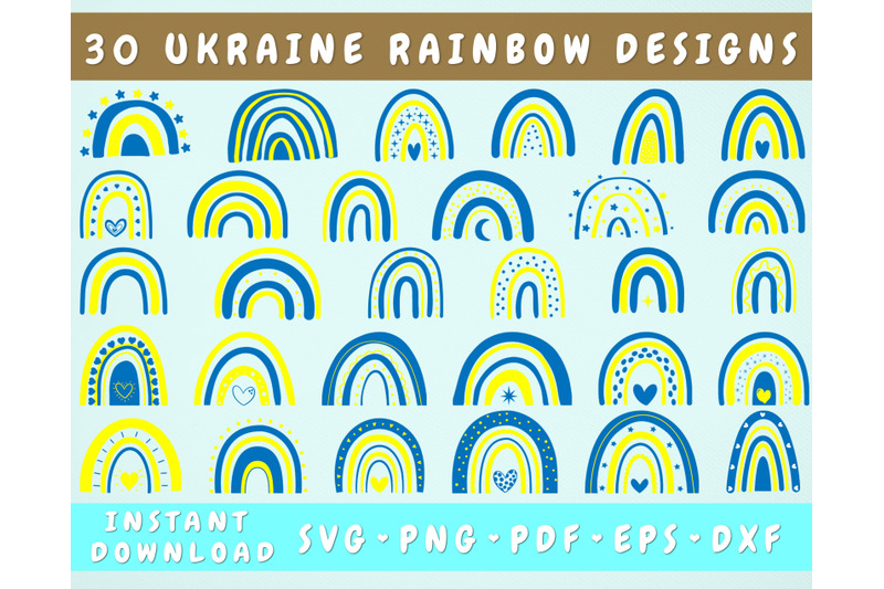 ukraine-rainbow-svg-bundle-30-designs-ukraine-clipart-ukraine-svg