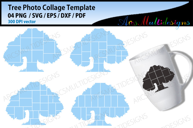 tree-photo-collage-template-svg