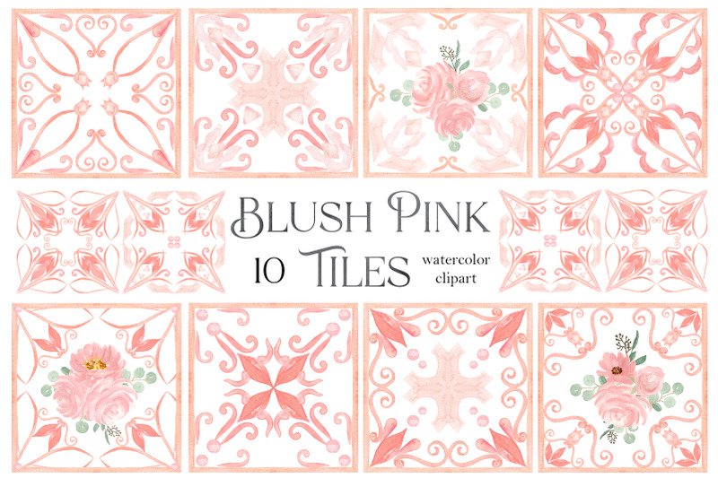 blush-pink-flowers-peaches-tiles-watercolor-clipart