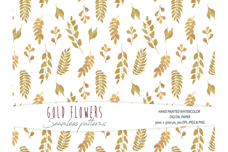 watercolor-gold-leaves-seamless-pattern