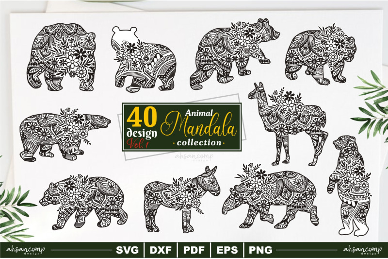 bundles-animal-mandala-with-flower-vol-1