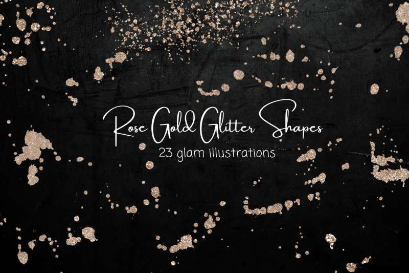 rose-gold-glitter-shapes-collection