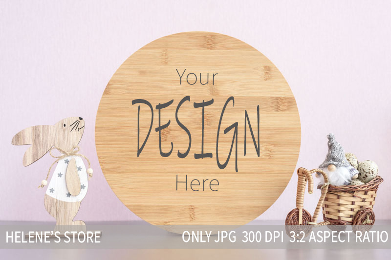 mockup-easter-wooden-round-sign-mock-up