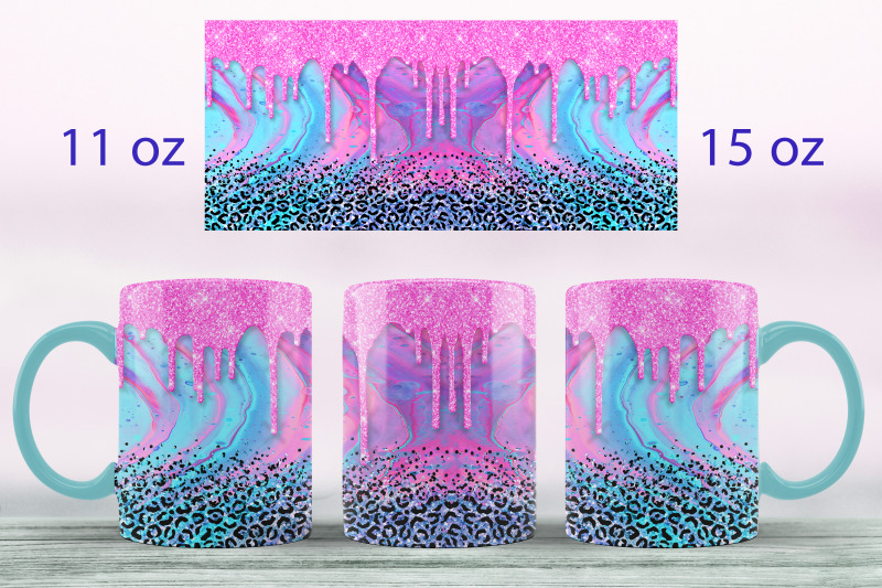 pink-glitter-drip-mug-sublimation-leopard-print-wrap-design