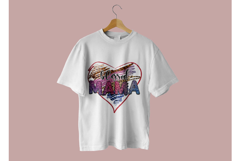 blessed-mama-heart-sublimation