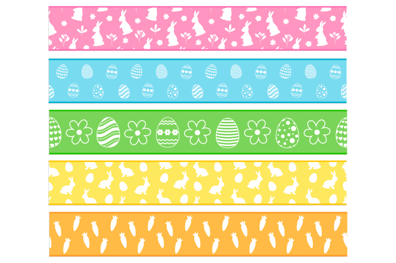 easter-seamless-ribbons-ribbons-easter-bunny-template