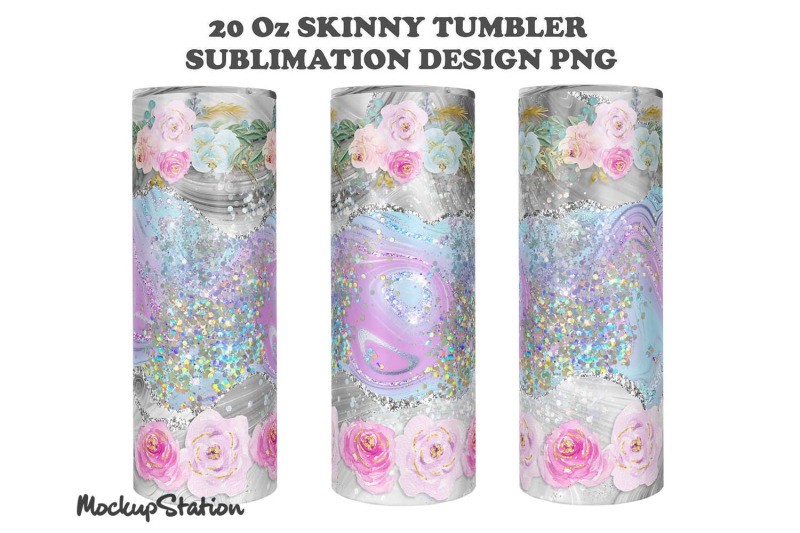 floral-tumbler-png-unicorn-glitter-tumbler-wrap-design